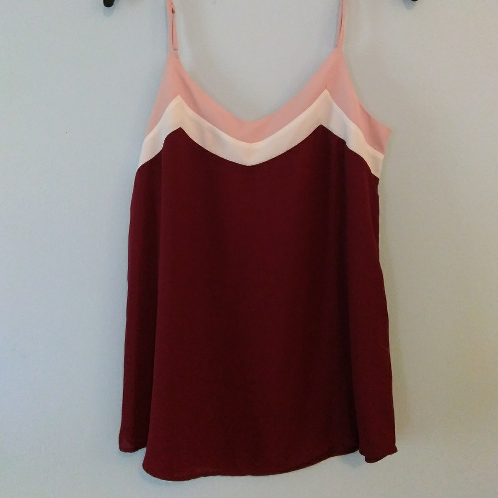Brand New Burgundy and Pink Tank Top